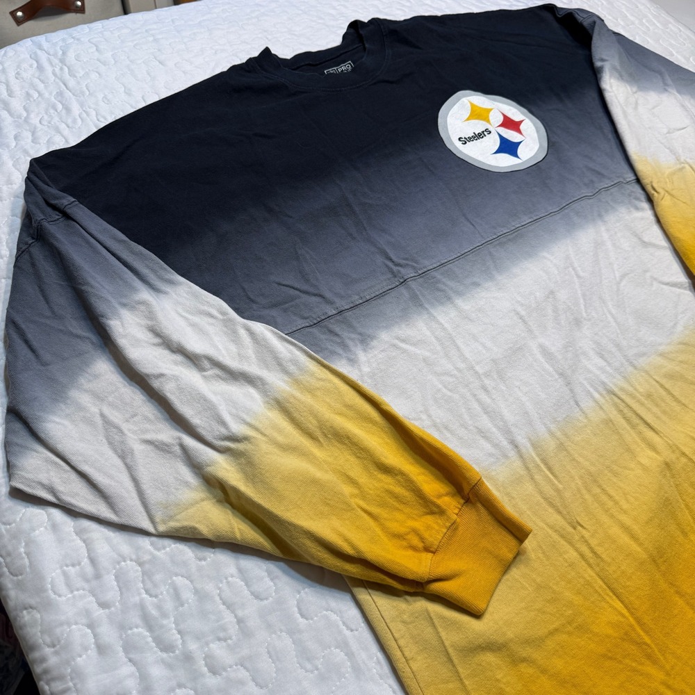 NFL Pro Line Mens L Jersey Pittsburgh Steelers Ombre FOOTBAL Y2K GAMEDAY SPORTS
